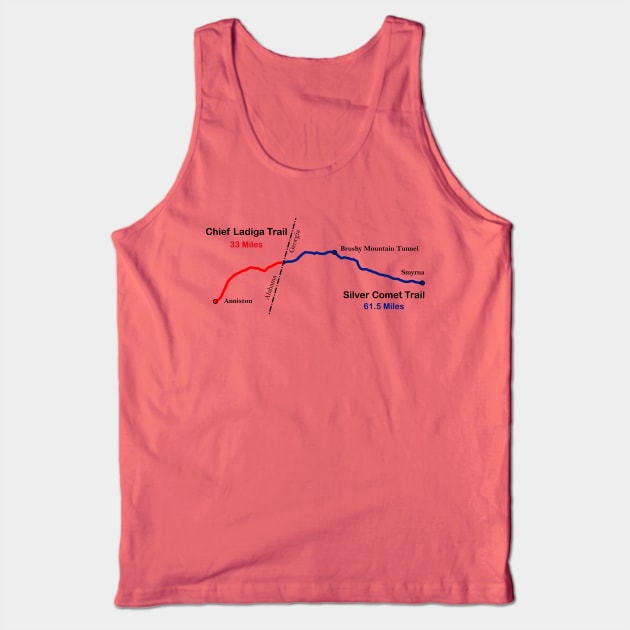 Silver Comet and Chief Ladiga Rail Trail Tank Top by numpdog